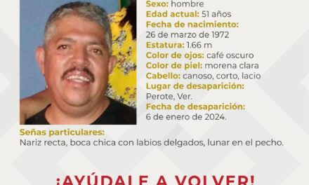 Buscan a Nohe Suárez, desapareció el 6 de enero en Perote