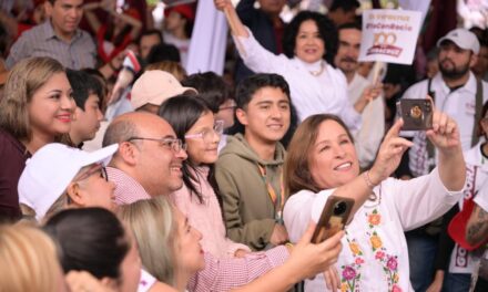 Rocío Nahle desde Emiliano Zapata, da la bienvenida a Veracruz al presidente AMLO