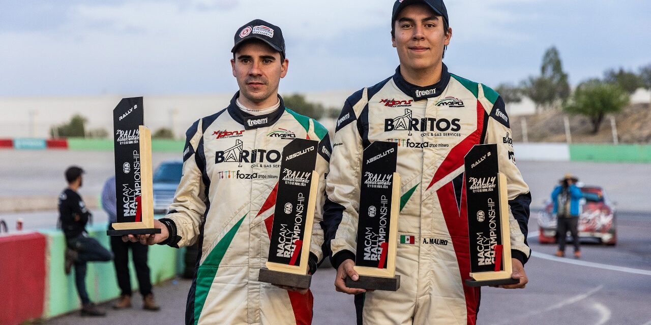 Alejandro Mauro de Escudería TV4 Guanajuato triunfa en el Rally Aguascalientes
