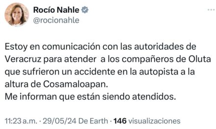Lamenta Rocío Nahle accidente de morenistas veracruzanos