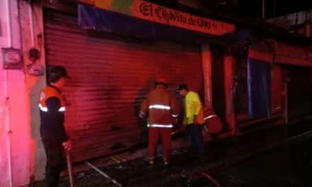 Pérdida total tras incendio de comercio en Alvarado
