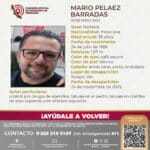 Ayuda para localizar a Mario Peláez Barradas